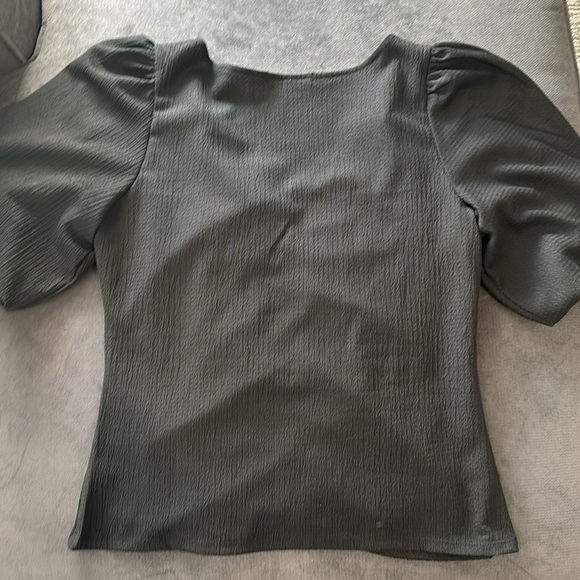 Gibsonlook balloon sleeve, V-neckline,cinch front detail,medium,black,ne… - Picture 4 of 4